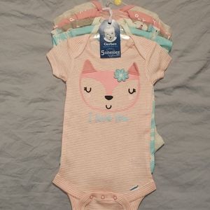Gerber 5 pack of short sleeve onesies